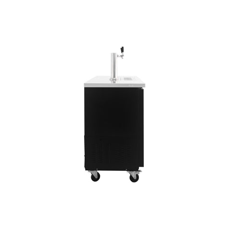 Polarman PLM-BCBD3-2 61 1/16" Dual Single-Tap Kegerator Beer Dispenser with 2 Solid Doors, 16.6 cu. ft.