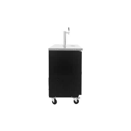 Polarman PLM-BCBD3-1 61 1/16" Double Tap Kegerator Beer Dispenser with 2 Solid Doors, 16.6 cu. ft.