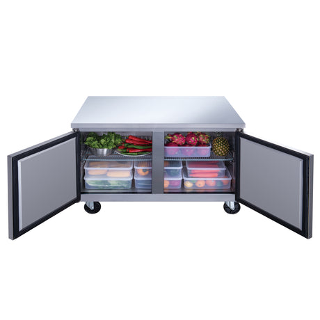 Dukers DUC48R 48 1/8" Undercounter Refrigerator with Two Solid Full Doors, 12.2 Cu.Ft.
