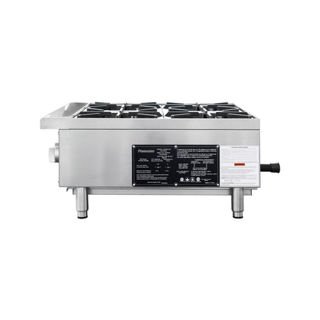 Flamaster FLM-HP24-M 24" Countertop Gas Hot Plate, NG/LPG, 100,000 BTU, 4 Burners