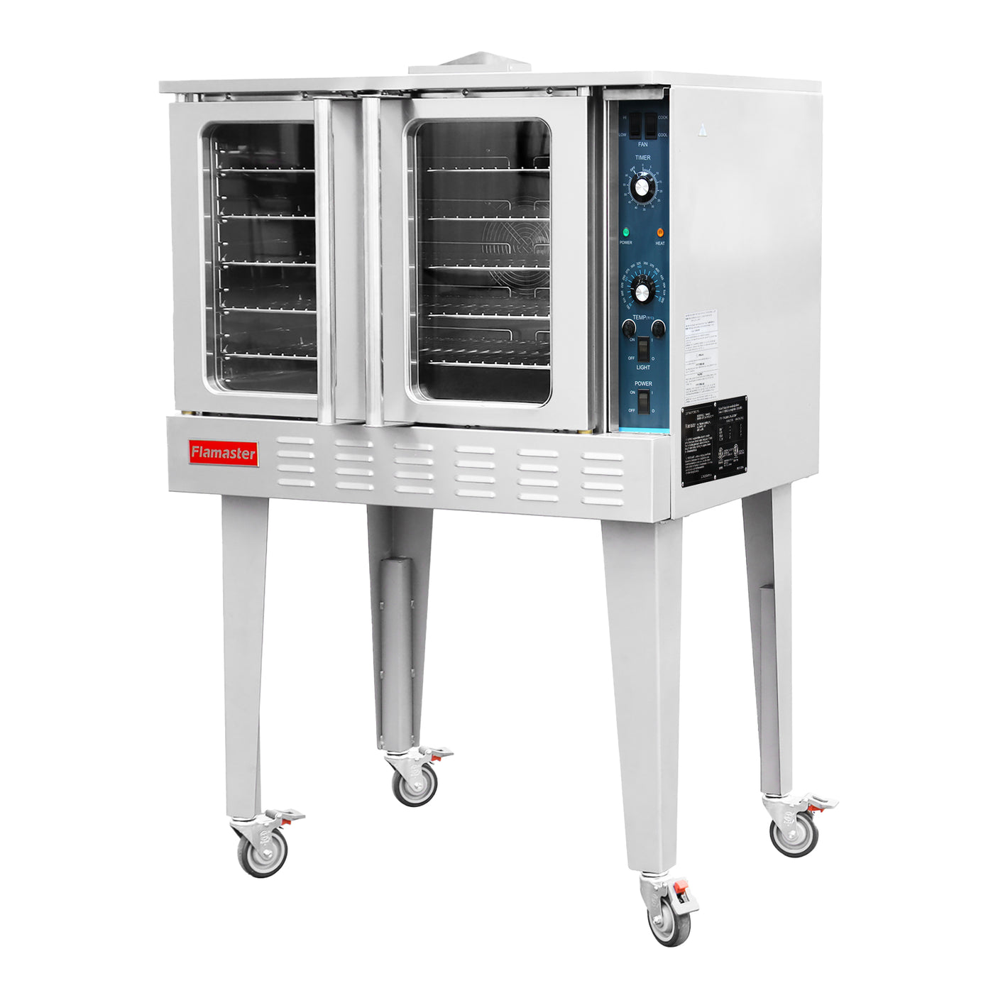 Flamaster FLM-COE240-1 38" Commercial Single Deck Electric Convection Oven - 5 Racks, 240V