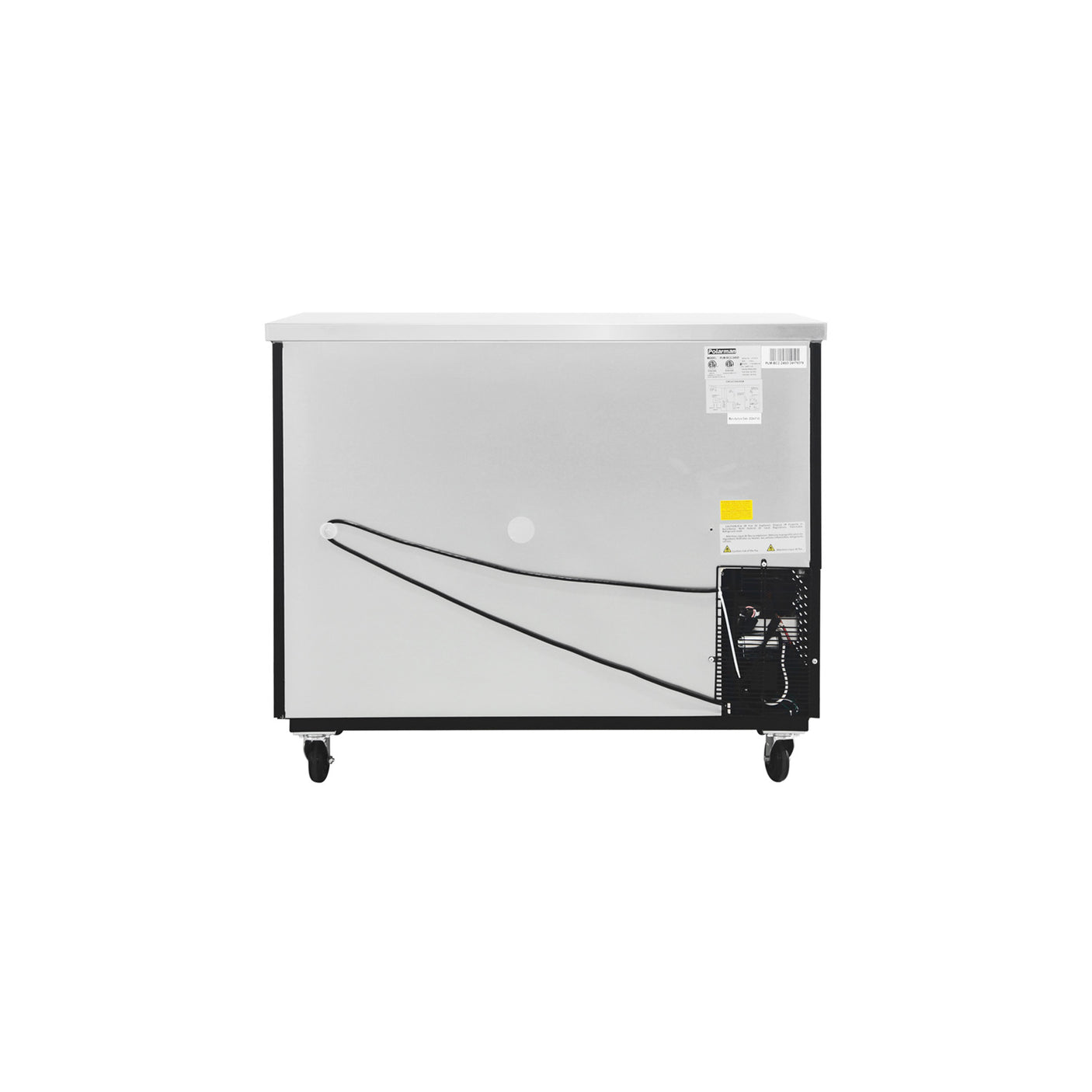 Polarman PLM-BC2-24SD 49" Black Glass Door Back Bar Refrigerator with LED Lighting