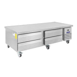 Polarman PLM-CBR72 74" Refrigerated Chef Base, 4 Drawers, 10.8 cu ft, Stainless Steel