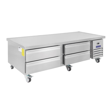 Polarman PLM-CBR72 74" Refrigerated Chef Base, 4 Drawers, 10.8 cu ft, Stainless Steel