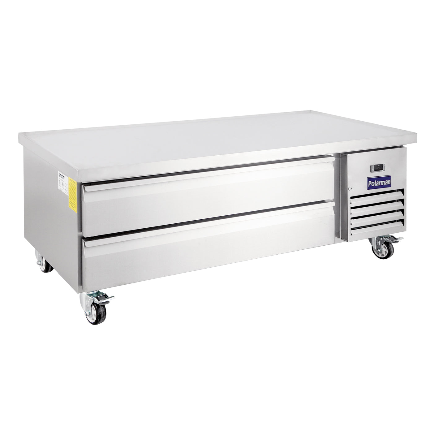 Polarman PLM-CBR60 62" Refrigerated Chef Base, 2 Drawers, 8.7 cu ft, Stainless Steel