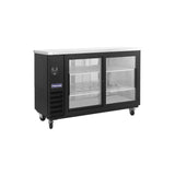 Polarman PLM-BC3-24SD 61" Black Glass Door Back Bar Refrigerator with LED Lighting