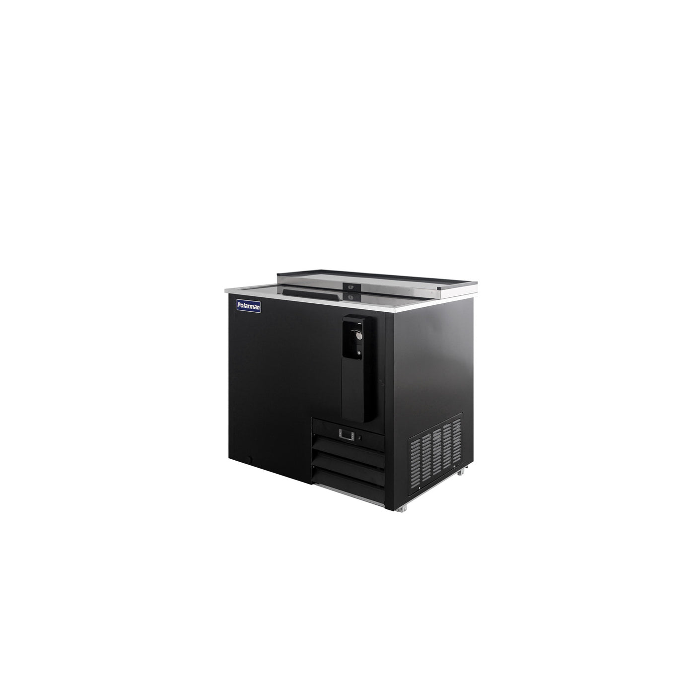 Polarman PLM-B36A 36 13/16" Black Horizontal Bottle Cooler