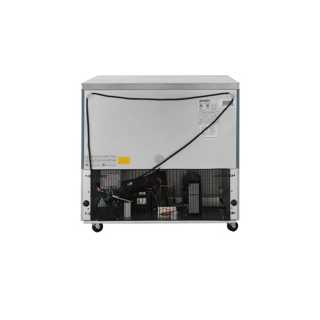 Polarman PLM-UC-36S 36 7/16" Undercounter Refrigerator, 7.7 cu. ft, Stainless Steel, 2 Solid Doors