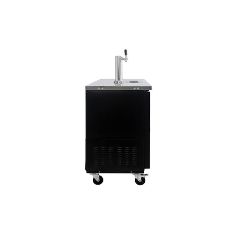 Polarman PLM-BCBD2-2 49 1/8" Dual Single-Tap Kegerator Beer Dispenser with 2 Solid Doors, 12.5 cu. ft.