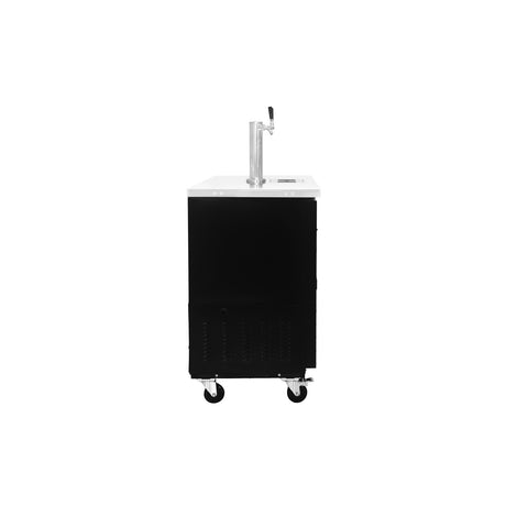 Polarman PLM-BCBD2-1 49 1/8" Double Tap Kegerator Beer Dispenser with 2 Solid Doors, 12.5 cu. ft.