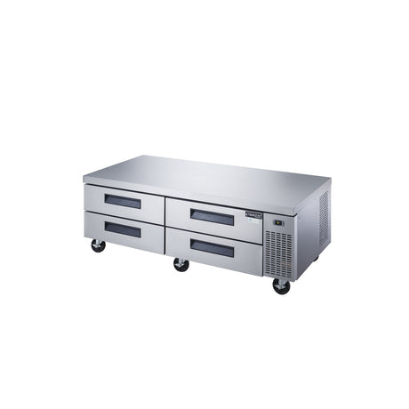 Dukers DCB72-D4 72" Refrigerated Chef Base with 4 Drawers, All Stainless Steel