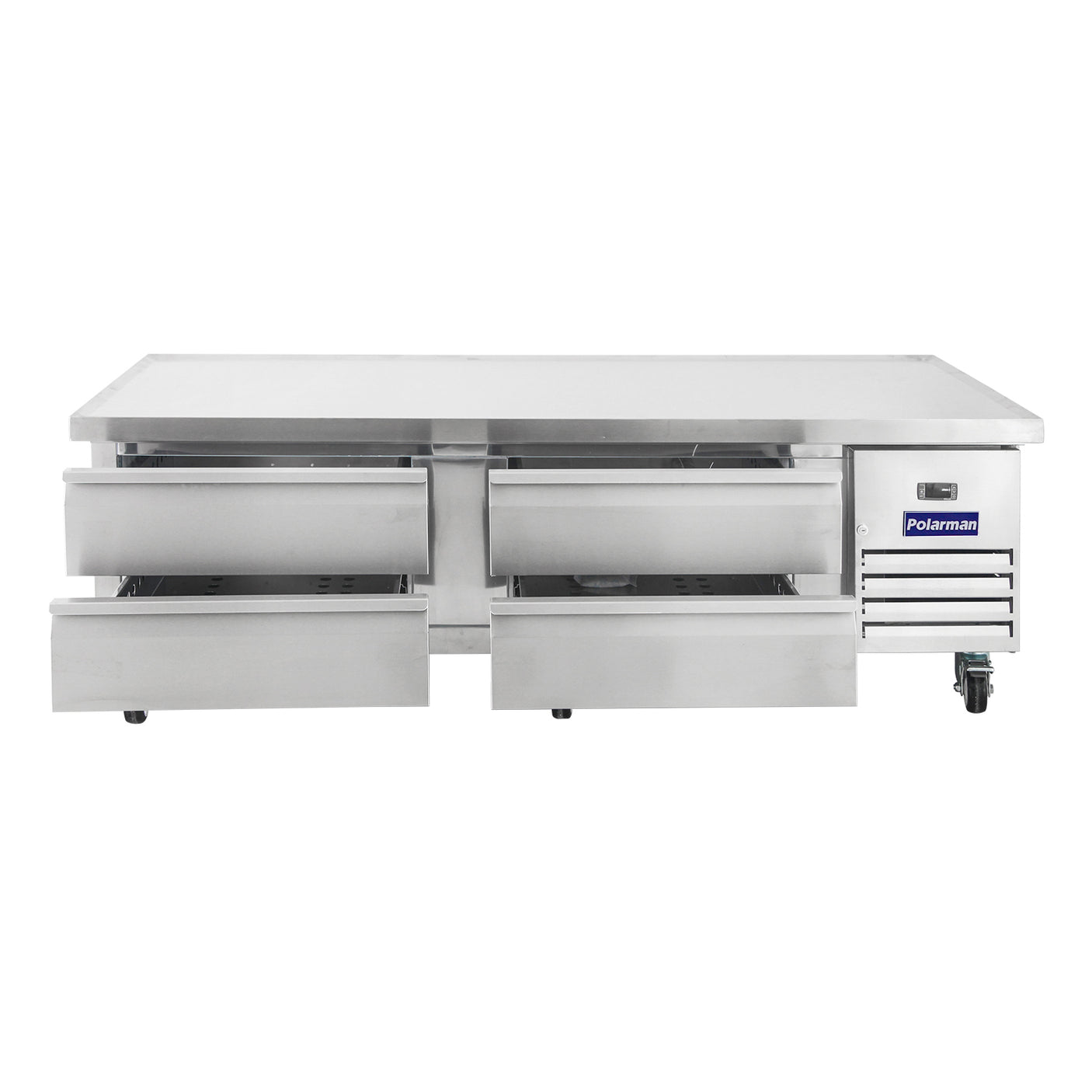 Polarman PLM-CBR72 74" Refrigerated Chef Base, 4 Drawers, 10.8 cu ft, Stainless Steel