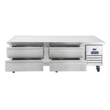 Polarman PLM-CBR72 74" Refrigerated Chef Base, 4 Drawers, 10.8 cu ft, Stainless Steel