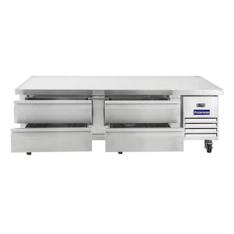 Polarman PLM-CBR72 74" Refrigerated Chef Base, 4 Drawers, 10.8 cu ft, Stainless Steel