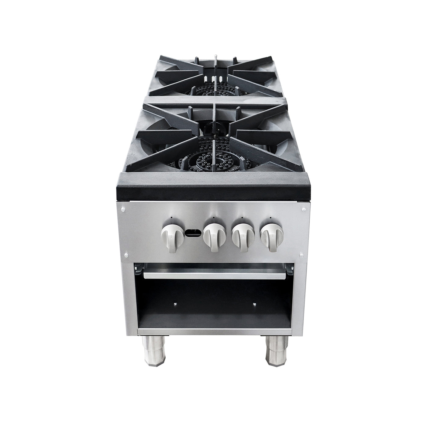 Flamaster FLM-SP-2 18” NG/LPG Stock Pot Range, 2 Three Ring Burners, 160,000 BTU