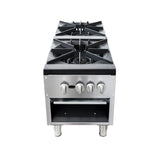 Flamaster FLM-SP-2 18” NG/LPG Stock Pot Range, 2 Three Ring Burners, 160,000 BTU
