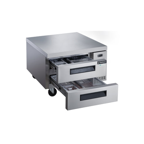 Dukers DCB36-D2 36" Refrigerated Chef Base with 2 Drawers, All Stainless Steel