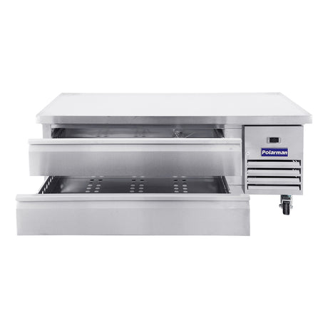 Polarman PLM-CBR60 62" Refrigerated Chef Base, 2 Drawers, 8.7 cu ft, Stainless Steel