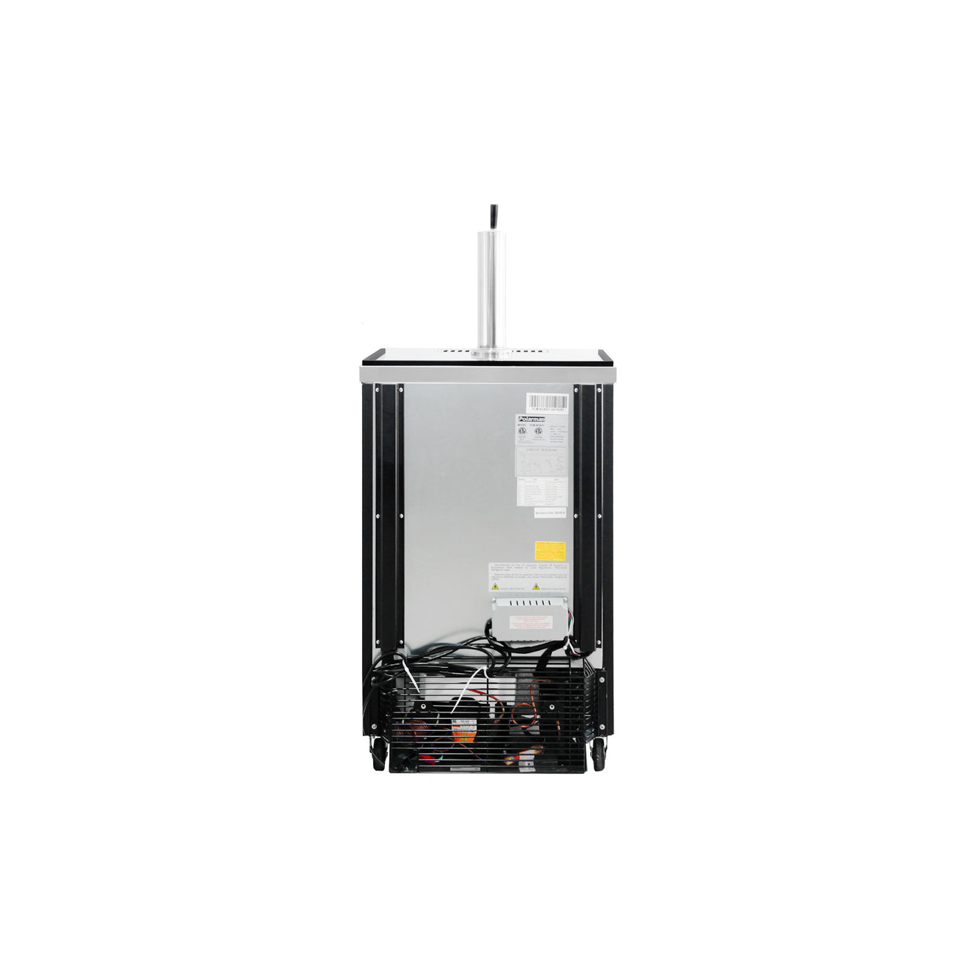 Polarman PLM-BCBD1 24 1/8" Single Tap Kegerator Beer Dispenser with 2 Solid Doors, 8.1 cu. ft.