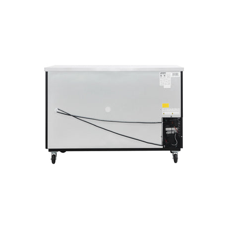 Polarman PLM-BC3-24SD 61" Black Glass Door Back Bar Refrigerator with LED Lighting
