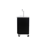Polarman PLM-BCBD3-1 61 1/16" Double Tap Kegerator Beer Dispenser with 2 Solid Doors, 16.6 cu. ft.