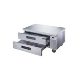 Dukers DCB48-D2 48" Refrigerated Chef Base with 2 Drawers, All Stainless Steel