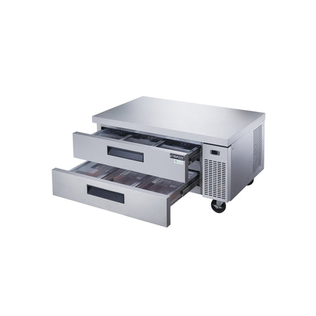 Dukers DCB48-D2 48" Refrigerated Chef Base with 2 Drawers, All Stainless Steel