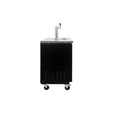 Polarman PLM-BCBD4-2 73 1/16" Dual Double-Tap Kegerator Beer Dispenser with 3 Solid Doors, 20.8 cu. ft.