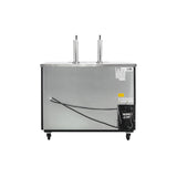 Polarman PLM-BCBD2-2 49 1/8" Dual Single-Tap Kegerator Beer Dispenser with 2 Solid Doors, 12.5 cu. ft.