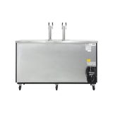 Polarman PLM-BCBD4-2 73 1/16" Dual Double-Tap Kegerator Beer Dispenser with 3 Solid Doors, 20.8 cu. ft.