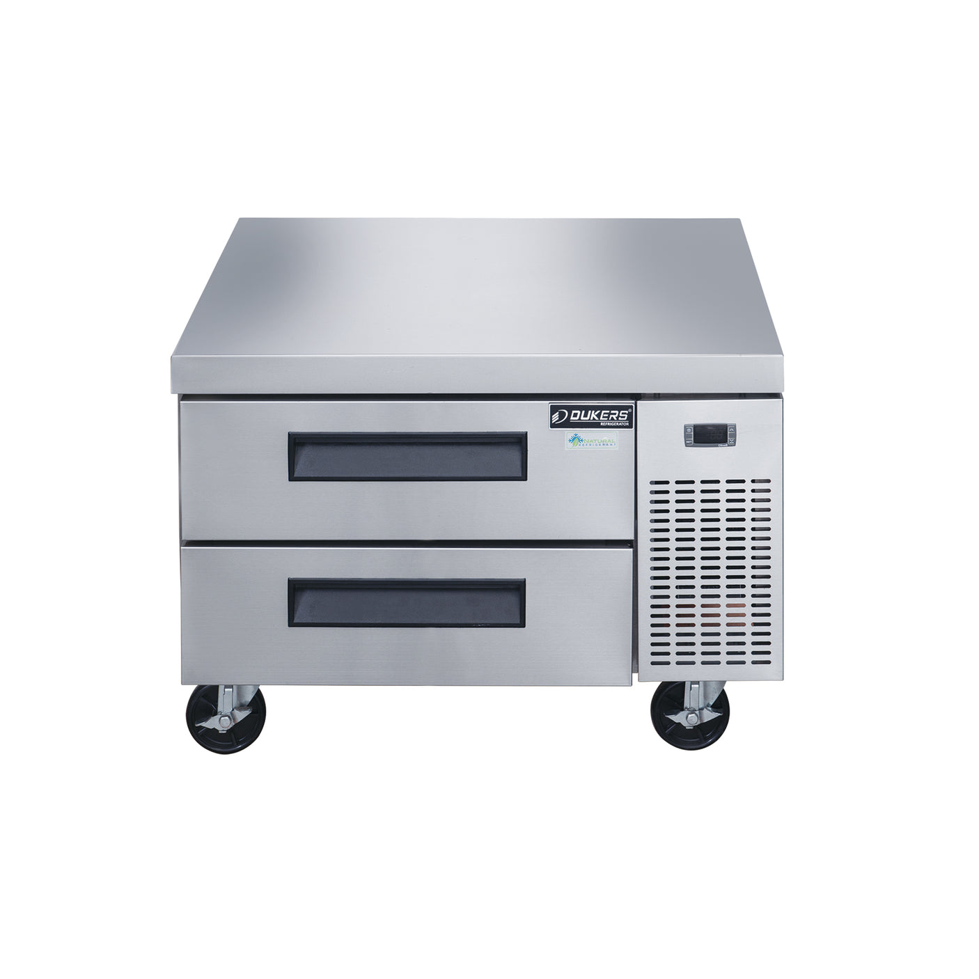 Dukers DCB36-D2 36" Refrigerated Chef Base with 2 Drawers, All Stainless Steel