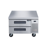 Dukers DCB36-D2 36" Refrigerated Chef Base with 2 Drawers, All Stainless Steel