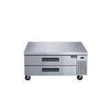 Dukers DCB52-D2 52" Refrigerated Chef Base with 2 Drawers, All Stainless Steel