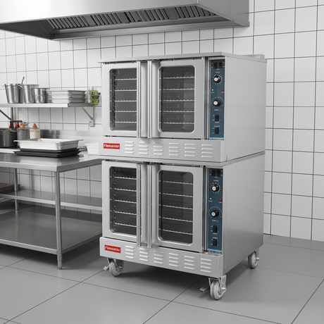 Flamaster FLM-COG-2 38" Double Deck Gas Convection Oven, NG/LPG, 10 Racks, 108,000 BTU