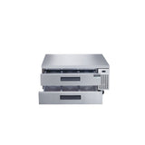 Dukers DCB52-D2 52" Refrigerated Chef Base with 2 Drawers, All Stainless Steel