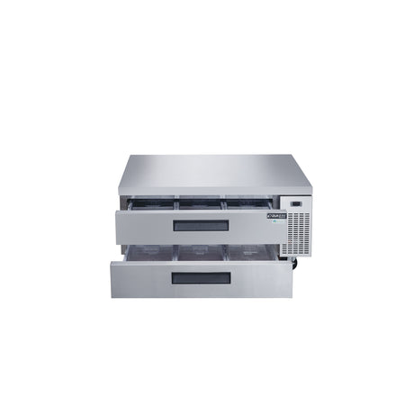 Dukers DCB52-D2 52" Refrigerated Chef Base with 2 Drawers, All Stainless Steel