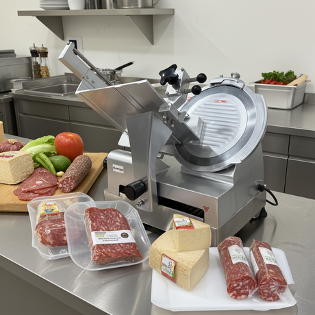 ChefAsst HB-320D Heavy-Duty Automatic Meat Slicer with 12.6" Stainless Steel Blade
