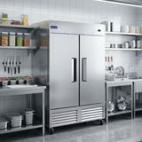Polarman PLM-54RS 53 15/16" Reach-In Refrigerator with Double Solid Doors, Bottom Mount, Stainless Steel, 49 cu. ft.