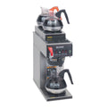 BUNN CWTF15-3 12-Cup Automatic Coffee Brewer — 2 Upper/1 Lower Warmer, Plastic Funnel, Stainless Steel (Decanters Sold Separately)