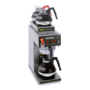 BUNN CWTF15-3 12-Cup Automatic Coffee Brewer, 2 Upper/1 Lower Warmer, Stainless Steel Funnel