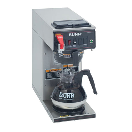 BUNN CWTF15-1 12-Cup Automatic Coffee Brewer, 1 Lower Warmer, Plastic Funnel