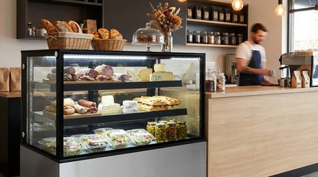 Polarman PLM-270S 36″ Square Glass Refrigerated Bakery Display Case with LED Lighting