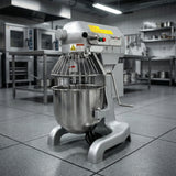 ChefAsst CA-MX10A 10 Qt. 3-Speed Planetary Stand Mixer with Guard & Standard Accessories