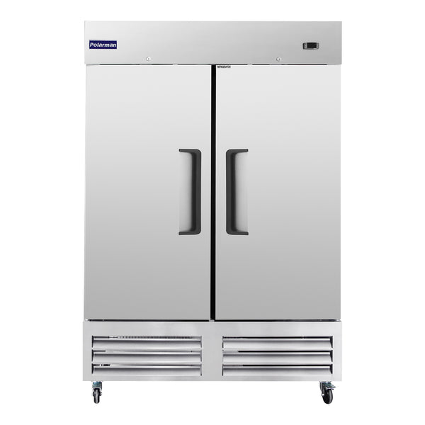 Polarman 53 15/16"  PLM-54RS Reach-In Refrigerator All Stainless Steel Made Solid Double Door