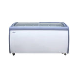 Polarman PLM-S460 60 1/4" Mobile Ice Cream Display Freezer, Curved Sliding Lid with 5 Baskets, 11.65 cu. ft.