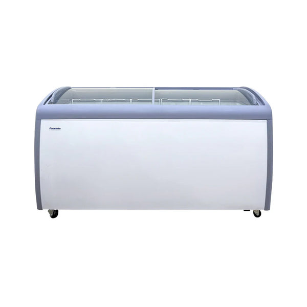 Polarman 60 1/4" PLM-S460 Curved Sliding Top Display Ice Cream Freezer