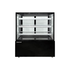 Polarman PLM-371SB 48" Black 3-Shelf Square Glass Refrigerated Bakery Display Case