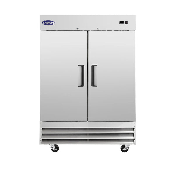 Chumart CMT-54F 54" Reach-In Freezer All Stainless Steel Made Solid Double Door