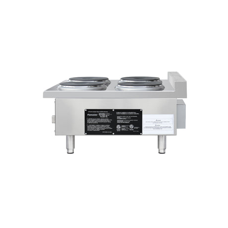 Flamaster FLM-EHP24 24" Commercial Electric Hot Plate - 4 Burners, 208V, 3 Phase