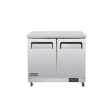 Polarman PLM-UC-36FS 36 7/16" Undercounter Freezer, 7.7 cu. ft, Stainless Steel, 2 Solid Doors